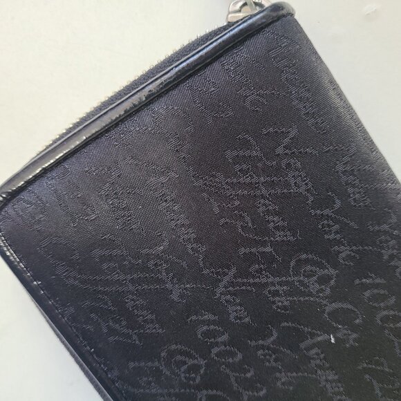 Tiffany & Co. New York Black Zip Canvas Wallet Made in Italy - Picture 6 of 8